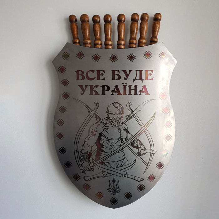 Щит з нержавійки з лазерним гравіюванням