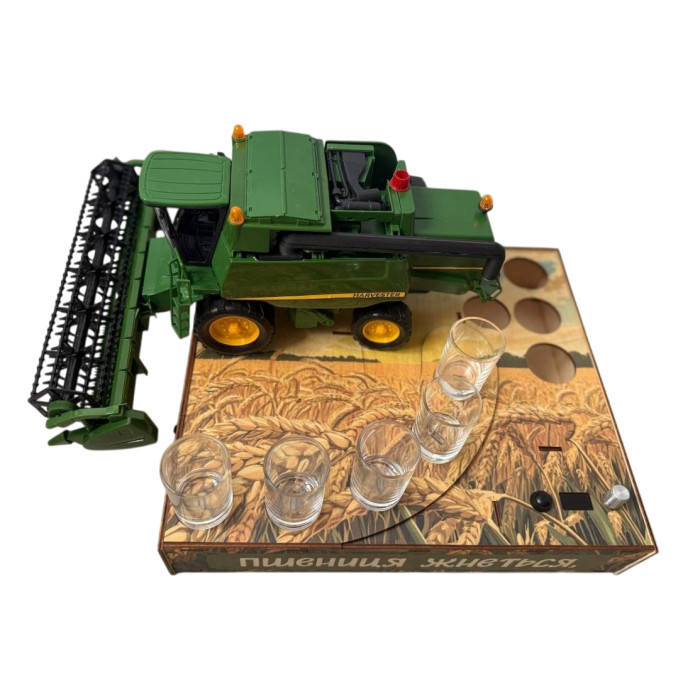Наливатор алкоголю "Комбайн John Deere" (Джон Дір) під 4, 5 або 6 чарок