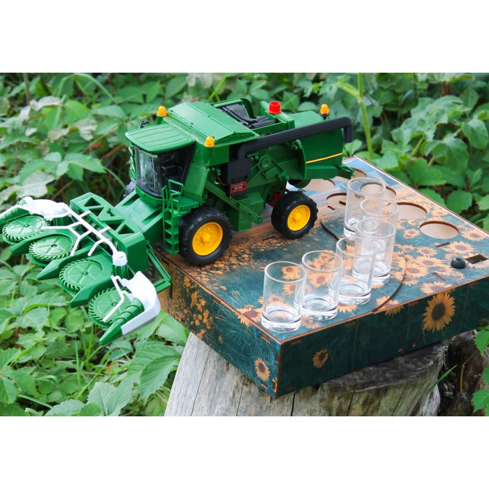 Автоматический наливатор алкоголя “Комбайн John Deere” на 4, 5 или 6 рюмок