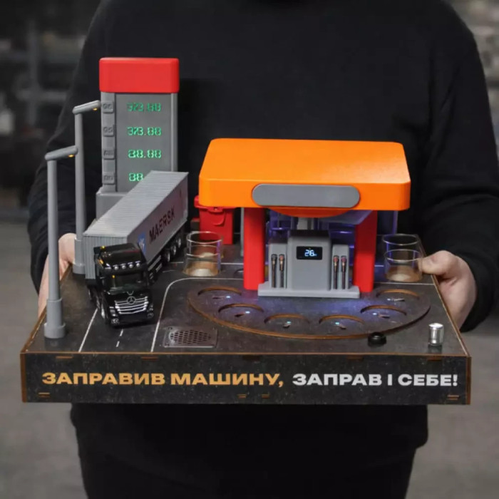 Наливатор АЗС PREMIUM на 6 чарок — автоматичний розлив напоїв для вечірок та подарунка