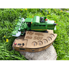 Диспенсер алкоголю "Комбайн John Deere" на 5 чарок (наливатор алкоголю, алоконаватор)
