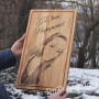 Кухонная доска с гравировкой ваше фото, с днем рождения