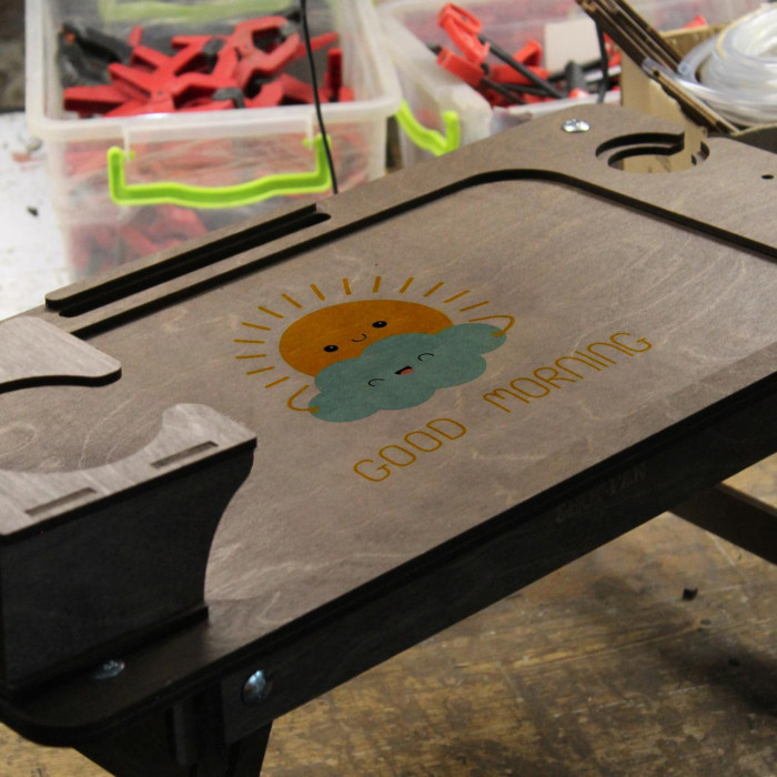 Столик-поднос с УФ печатью для завтраков, Столик для ТВ, Столик для ПК, Столик для ноутбука
